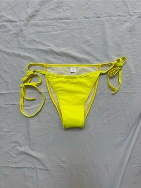 Neon Yellow Triangle Bikini bottoms